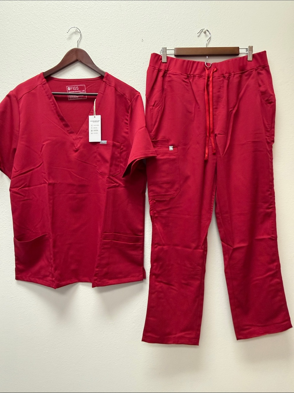 Figs Women's Scrub Set in Red